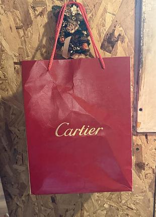Фирменный красный  пакет cartier