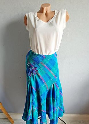 Спідниця із 100% бавовни в клітинку.