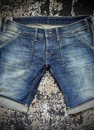 Джинсові сині жіночі шорти franklin marshall | денім | італійський бренд