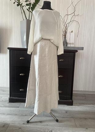 Льняная юбка макси