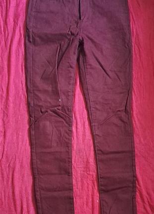 Бордовые джинсы размер x xs