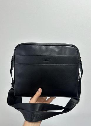 Брендова чоловіча шкіряна сумка coach