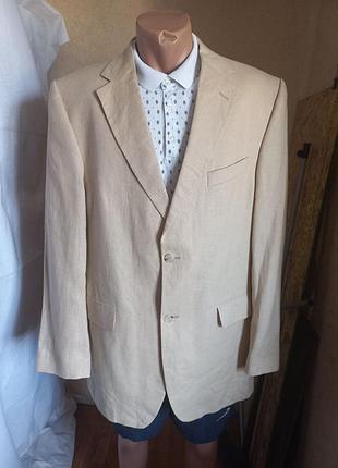 100% льон новий піджак 48-50 розмір