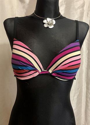 Бюстгальтер пушап в полоску