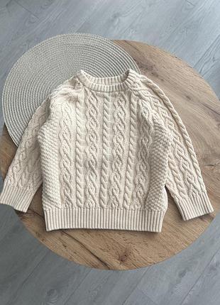 Светр вʼязаний , 2-4 роки , беж