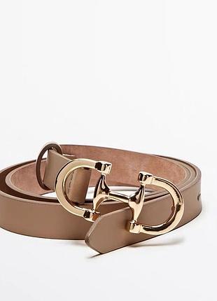 Кожаный ремень пояс massimo dutti