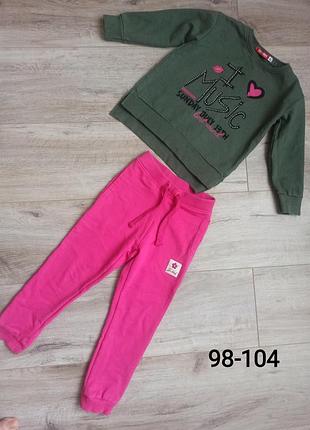 Спортивный костюм на девочку с легким утеплением