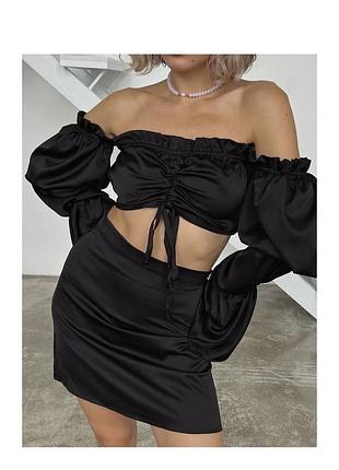 Спідниця міні з шовку gooska