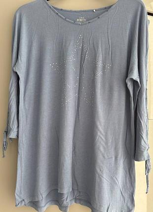 Туника вискозная, удлиненная футболка gina benotti 50/52