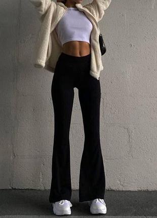 Штани кльош в рубчик