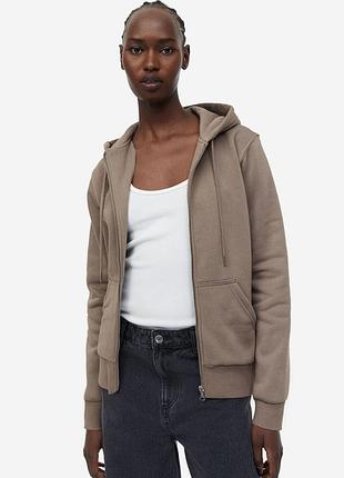 Кофта толстовка с капюшоном на флисе h&m h&m