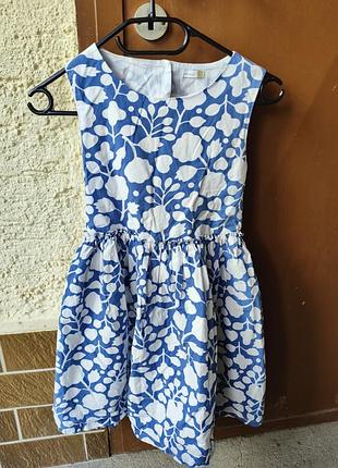 Хлопковое платье сарафан с открытой спинкой