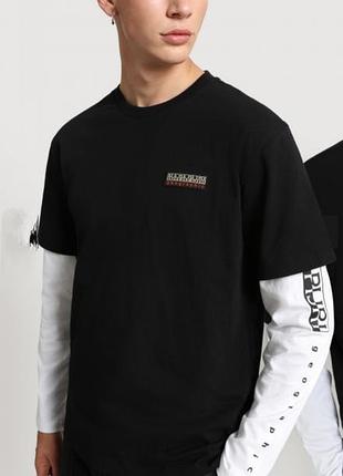 Фирменный мужской лонгслив napapijri geographic , ориги