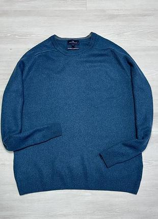 Blue harbour брендовый базовый мужской шерстяной свитер от marks &amp; spencer