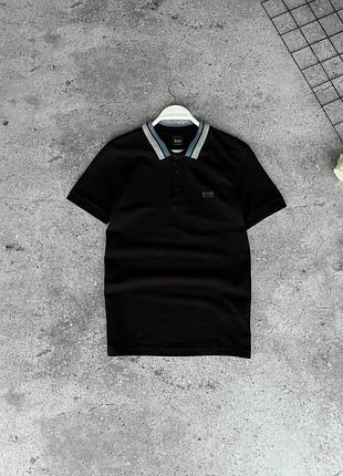 Чоловіча футболка hugo boss чорна | поло hugo boss