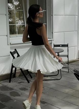 Шифоновая короткая юбочка с рюшами