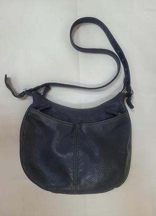 Продам женскую сумочку из натуральной кожи, цвет графит, темно-серый.