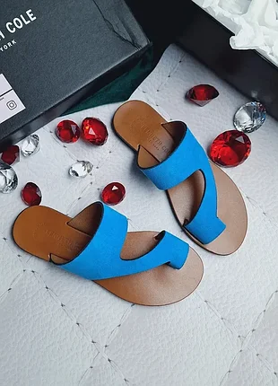 Kenneth cole оригінал, блакитні замшеві сандалії