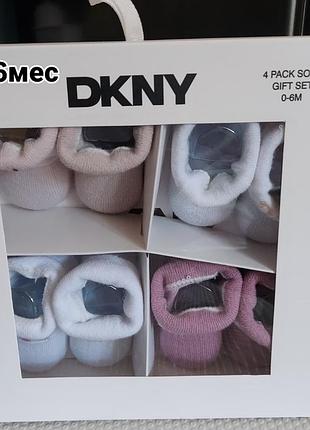 Dkny новый набор комплект пинеток для девочки 0-6мес на подарок на выписку на крестины