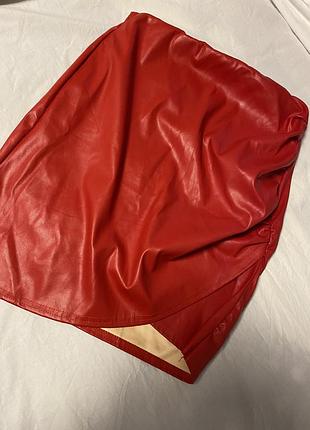 Кожана спідниця