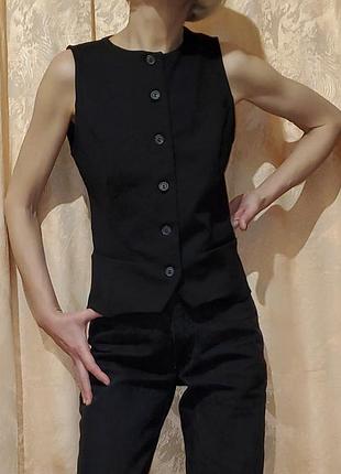 Костюмный жилет mango, трикотаж