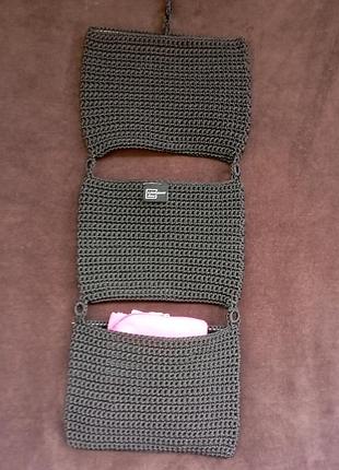 Подвесной плетёный органайзер, 3 отделения