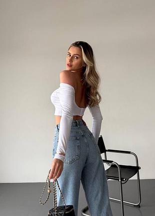 Женский топ с открытой спиной ткань вискоза