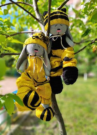 Вязаная игрушка.игрушка крючком.вязаница заяц.вязаный заяц.