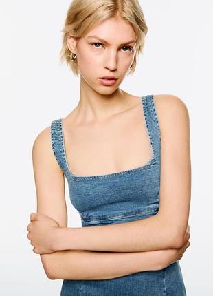 Джинсовое платье с bershka