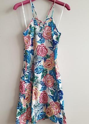 Цветочное летнее платье h&amp;m, размер 32 (xxs)
