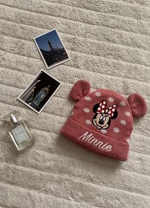 Шапка з minnie на дівчинку 3-6 місяців