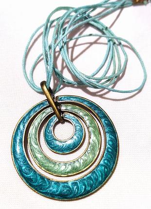 Підвіска кулон емаль на шнурку /12203/