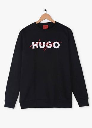 Світшот чоловічий hugo вишивка (black)