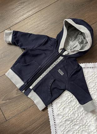 Кофта на замку з капюшоном hugo boss бос для хлопчика 3-6 міс 68 см