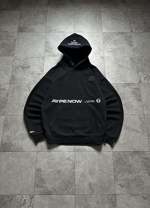 Чоловічий жіночий чорний зіп худі aape now bape, розмір s