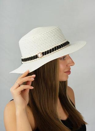 Стильная женская шляпа канотье «луиза» (1714)
