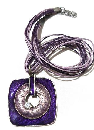 Підвіс кулон емаль на шнурку /12205/