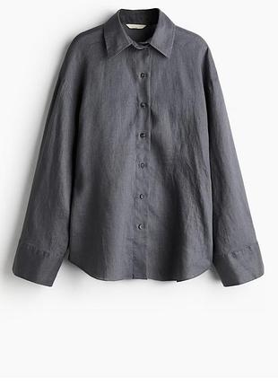 Сорочка нова h&m льон сіра