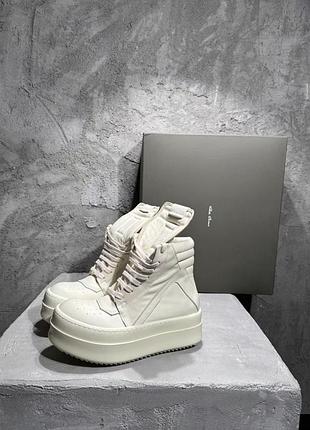 Rick owens geobasket megabumper full black/white
