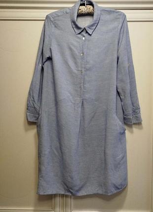 Сукня сорочка від zara  віскоза льон меланж
