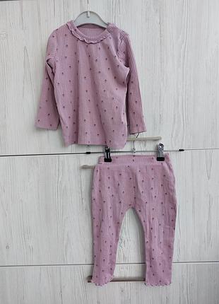 Брендовый костюм в рубчик