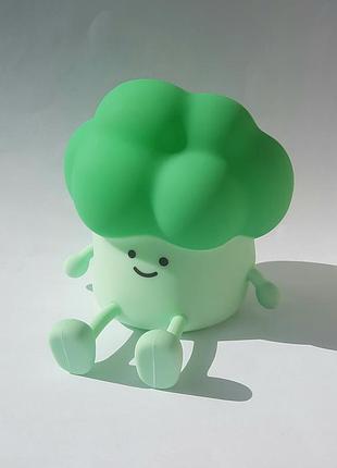 Нічник силіконовий "броколі" акумуляторний 1200 маh jxja045 таймер 30 м