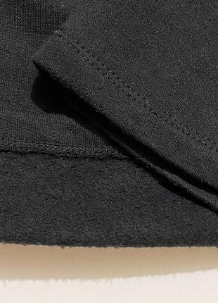 Zara s теплые начес трикотажные широкие брюки черные женские резинка шнурок7 фото