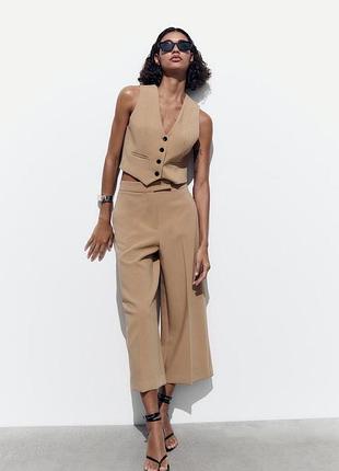 Вкорочені брюки кюлоти палаццо