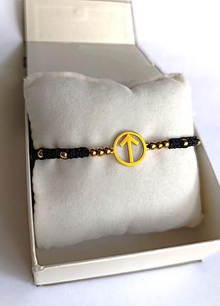 Браслет плетений руна тейваз (медсталь золото). амулет для воїна на посилення волі та перемоги