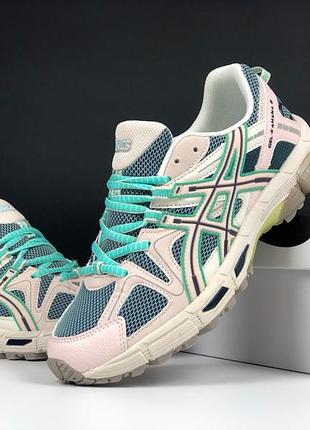 Женские кроссовки asics Gel-Contend gel-kahana 8 beige mint ассикс бежевого с мятным цветов