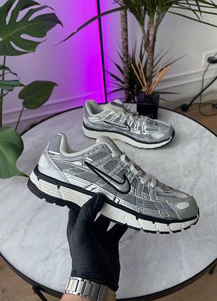 Чоловічі кросівки nike p-6000 metallic найк сріблястого кольору