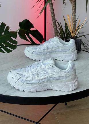 Чоловічі кросівки nike p-6000 white найк білого кольору