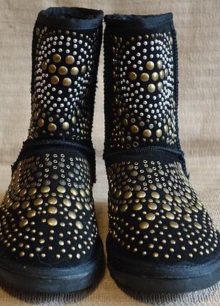 Легкие черные дизайнерски угги ugg australia x jimmy choo limited edition boots 39 р. 25 см.