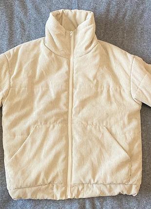 Куртка вельветовая бежевая